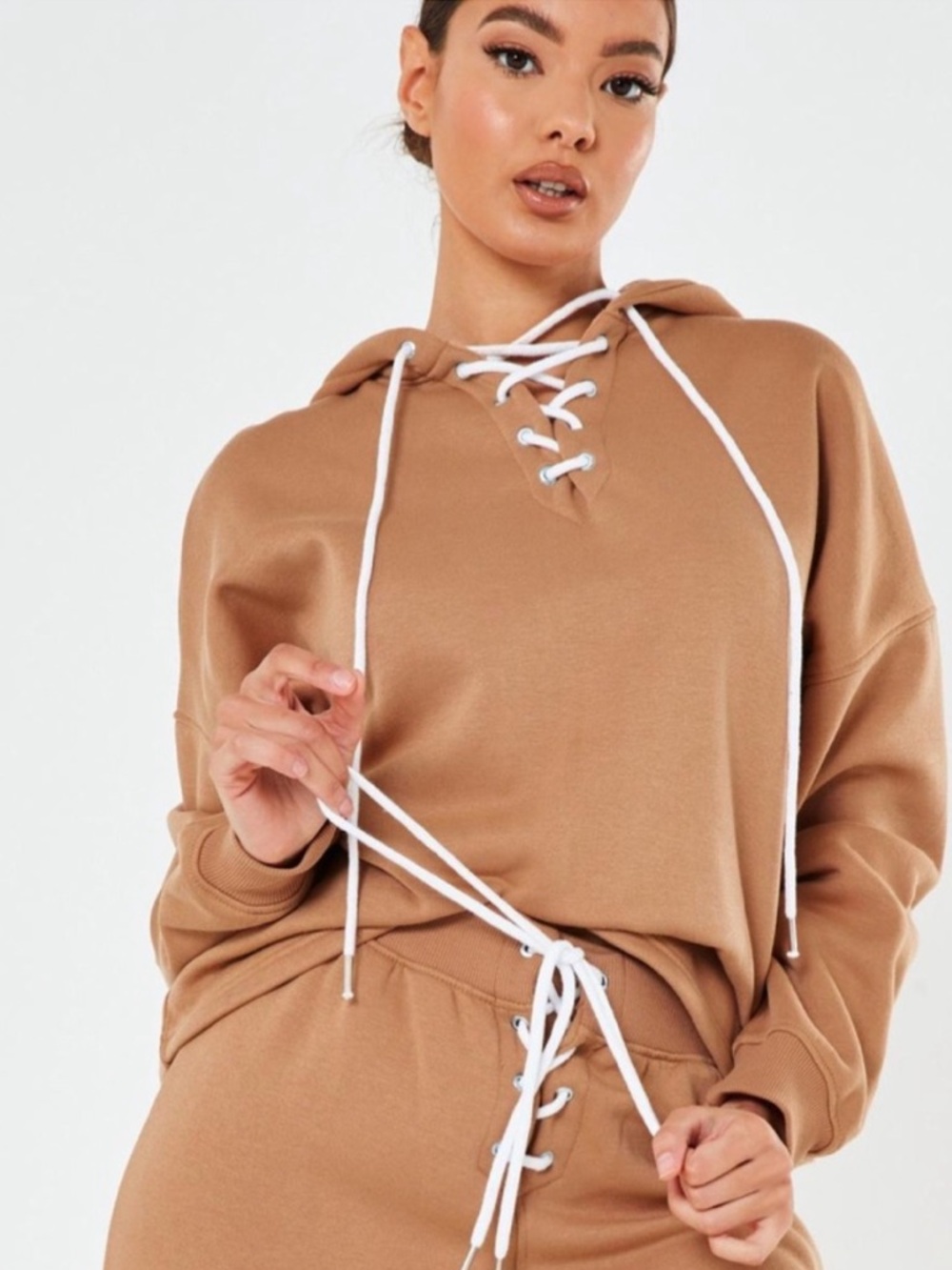 Lace-Up Hoodie